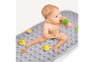 Sheepping Baby Bath Mat for Tub - Grey, 40 X 16 Inch