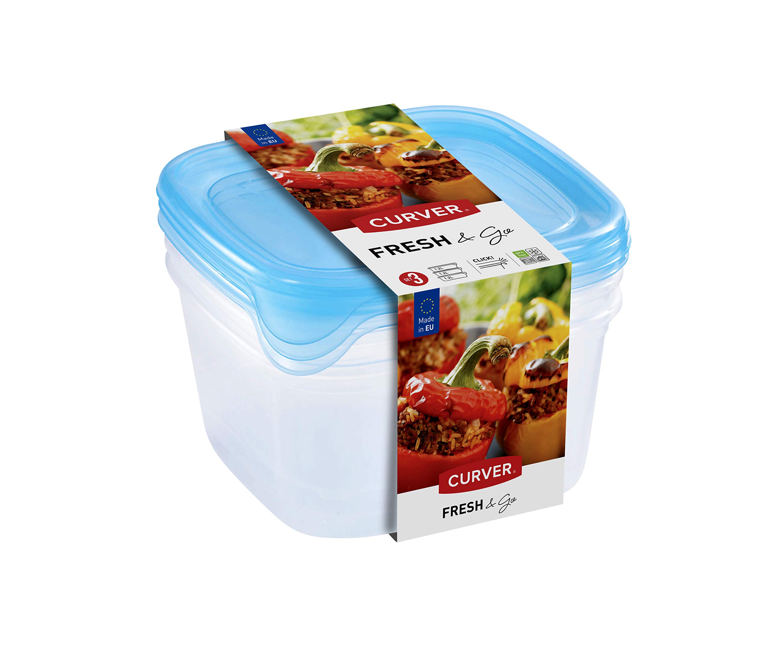 Food Storage,Fresh&Go,Set of 3 Pieces,with cover,1.2L