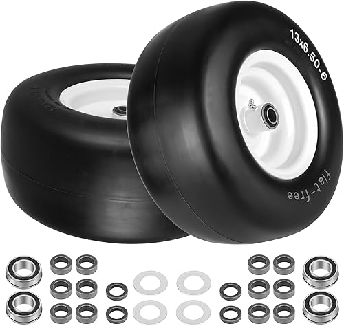 Cenipar Neumático y rueda para cortacésped de 13 x 6.50-6 sin plano para cortacéspedes de giro cero con buje de grasa de 34 pulgadas y 58 pulgadas y