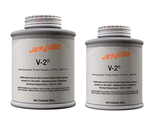 Miniatura 2 de Jet-Lube V-2 - Multiuso  Sellador de roscas  Contaisn PTFE  Grado militar  Grado alimenticio  Aplicaciones automotrices  Certificado ecológico