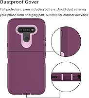 Vista 4 de Funda para LG K51, LG Reflect, resistente a prueba de golpes, funda de goma resistente, cubierta de plástico duro, funda protectora híbrida de doble