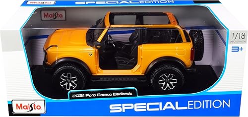 Miniatura 4 de Maisto Diecast Cars Maisto 31457 Ford Bronco Badlands Orange Metallic Special Edition 118 Modelo de auto fundido a presión 2021
