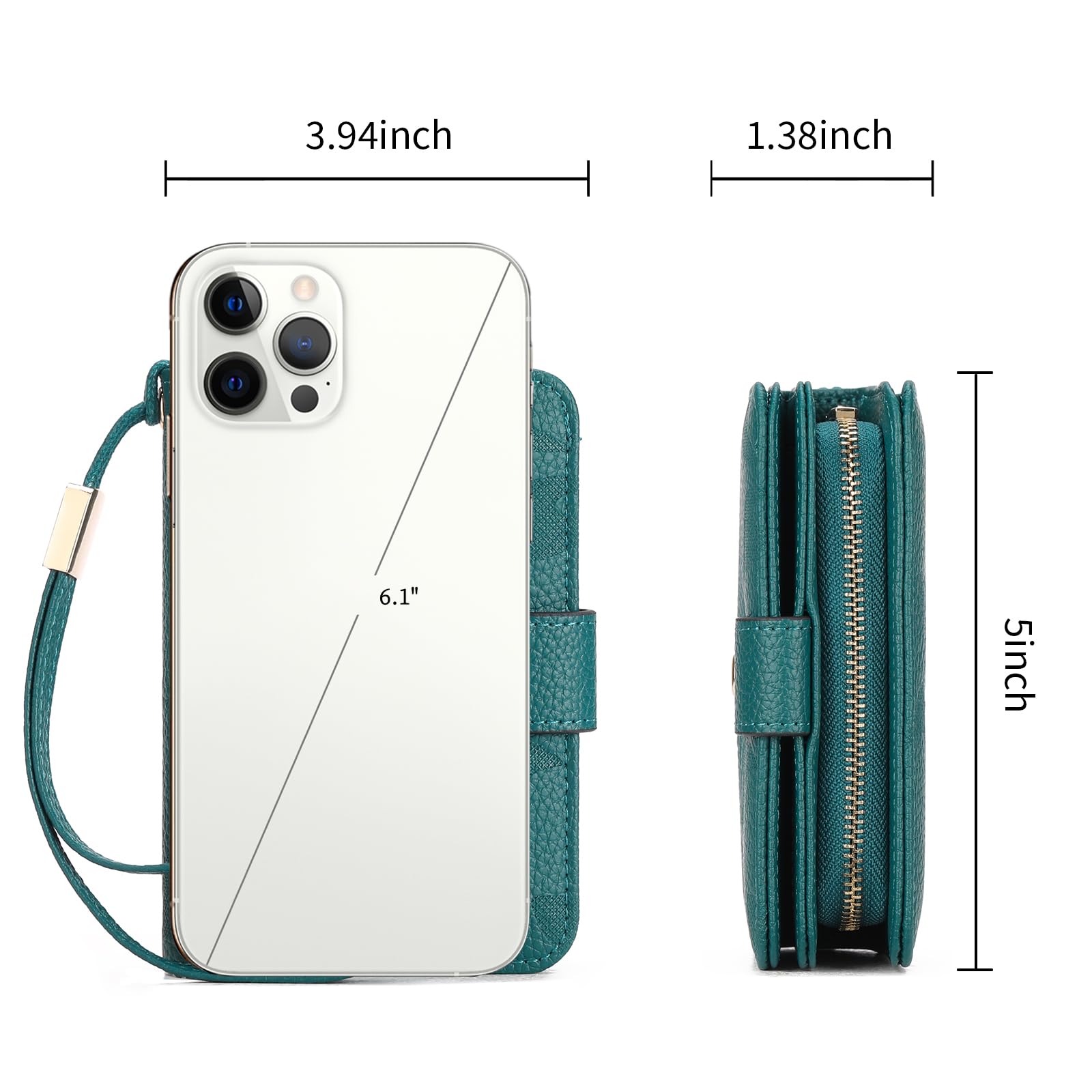 GAEKEAO Portefeuille Femme Cuir Petit Porte Monnaie Femmes RFID Blocage Court Portefeuilles avec Fermeture éclair Poche à Monnaie