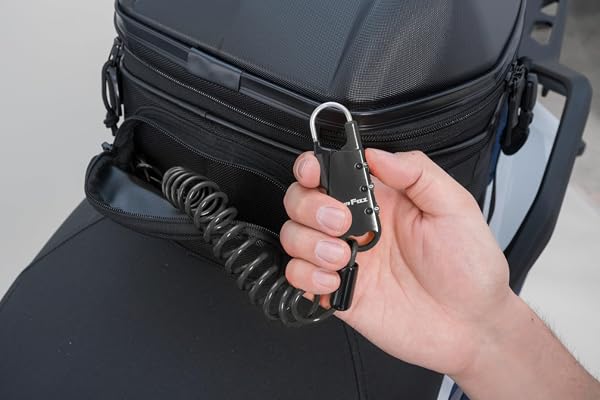 TANAX タナックス モトフィズ バイク用 盗難防止 車載バッグ専用 ワイヤーロック ストレート・コイルタイプ ブラック・レッド・イエロー 1200mm ダイヤルロック MFK-9000~MFK9005 - 3