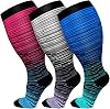 Plus Size Compression Socks for Women Men Wide Calf 15-20 mmHg Extra Large for Circulation Support Recovery