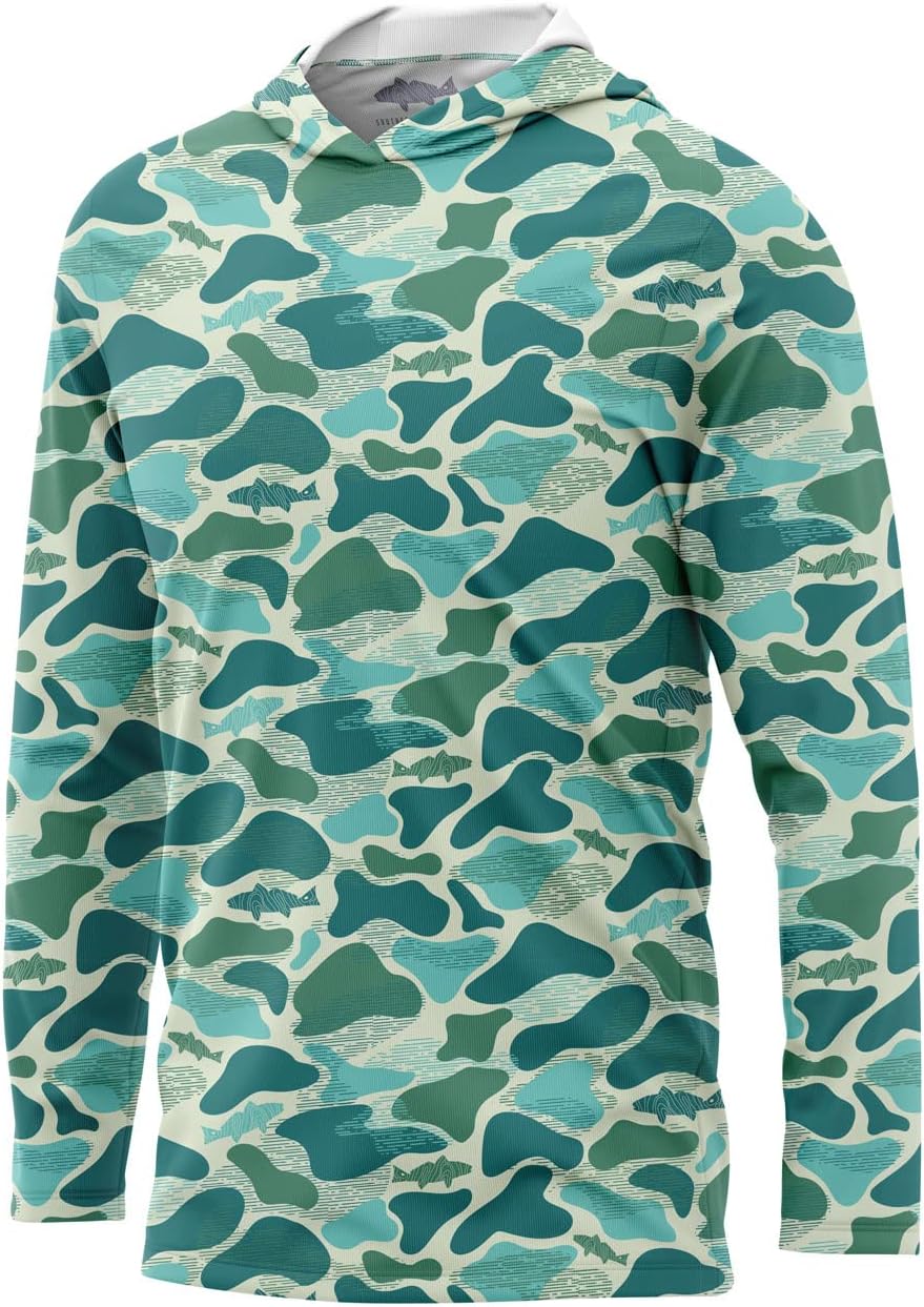 Performance Fishing Hoodie Shirt for Men Women UPF UV 50+ Lightweight With Hood