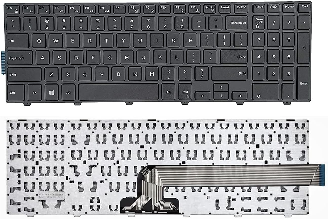 Wefly Laptop Keyboard Compatible for Vostro 15 3546 3549 3558 3559 3561 3562 3565 3568 3572 3578 P26E P39F P40F P47F P51F P63F