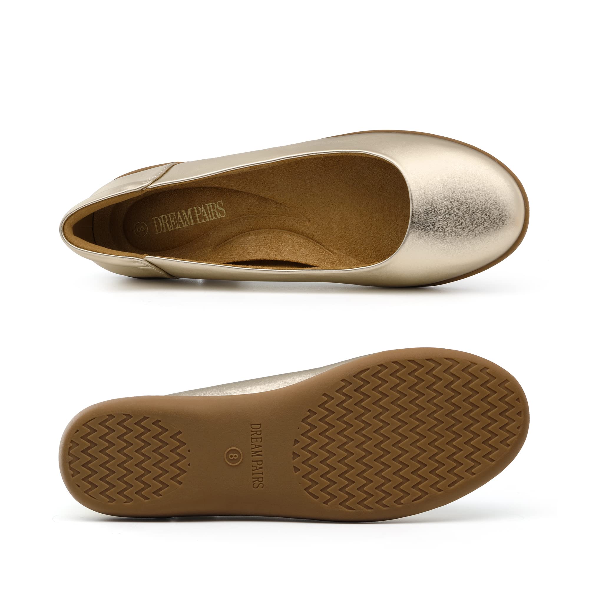 DREAM PAIRS Bilarinas Mujer Zapatos Comodos Planos con Plantilla Acolchada Clasico Suela Antideslizante