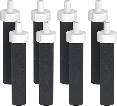 AQUA CREST Water Bottle Filter, Replacement for Brita BB06, Brita Hard Sided, Stainless Steel and Plastic Bottle Filter, 8 Count