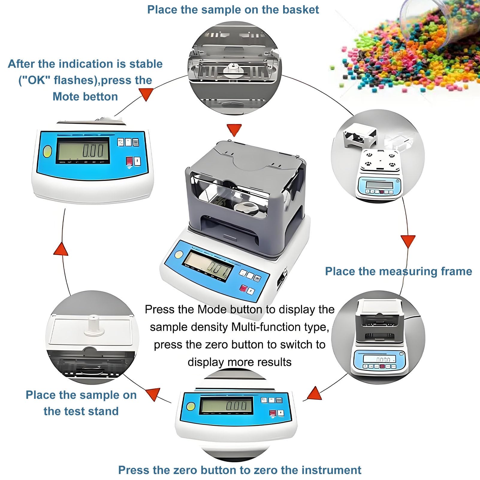 Misuratore elettronico di densità dei Solidi, analizzatore per Test di purezza dell'oro, misuratore elettronico Digitale per Test di purezza dell'oro con Peso Massimo 300G/600G 300g