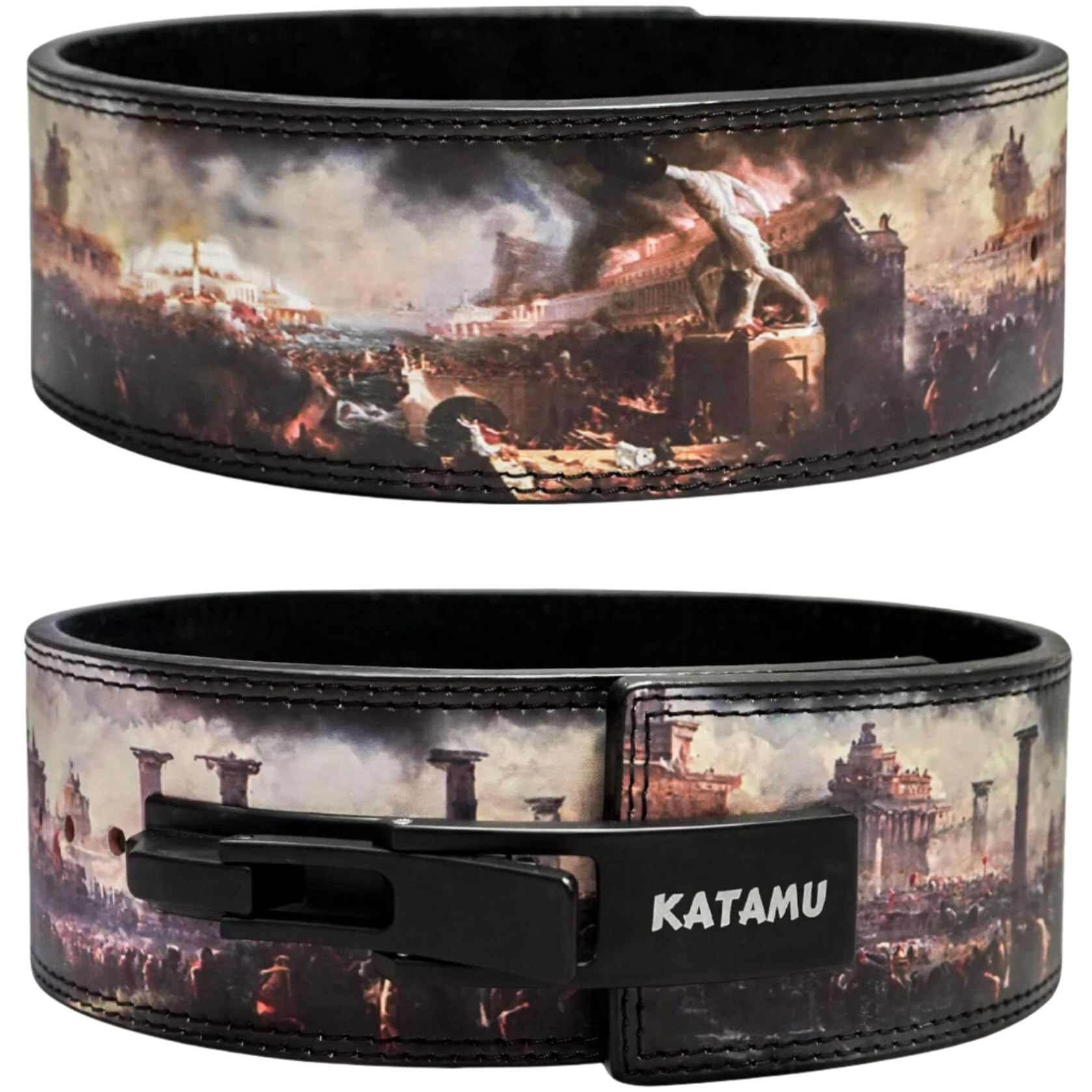 Katamu Premium Lever Weight Lifting Belt | Gym Belt | Powerlifting Belt | Leather Lifting Belts with Lever