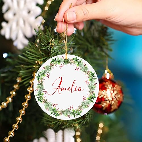 Vista 72 de BigTees Adorno de dinosaurio de Navidad 2023, adornos de Navidad personalizados, adornos de nombre de dinosaurio personalizados, decoración