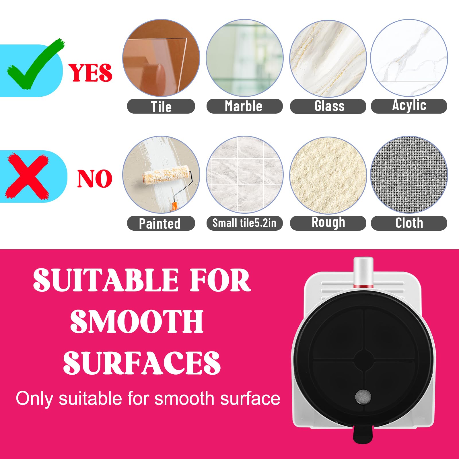 Foldable Suction Cup Shower Foot Rest for Shaving Legs