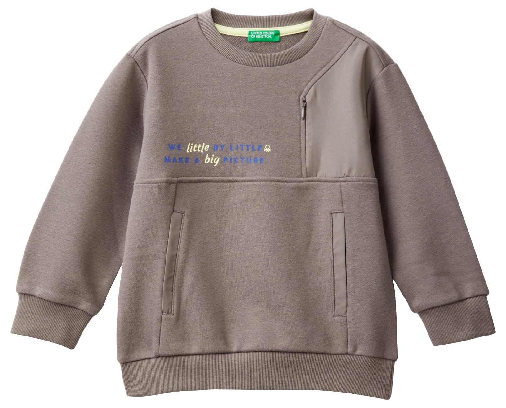 United Colors of Benetton Boys Maglia G/C M/L 3wncg200t Hooded Sweatshirt, Grigio, UK