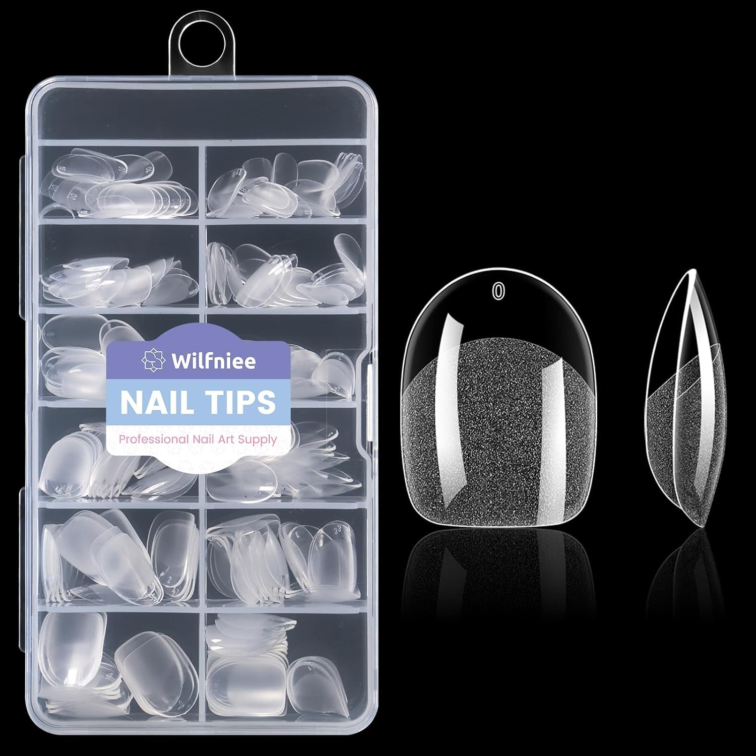 Short Oval Round Nail Tips. 240PCS Soft Gel Pre-shaped Half Matte Short Round Gel Nail Tips. 12 Sizes Full Cover Acrylic Press on Fake Nails for Nail Extension Art DIY Nail Salon