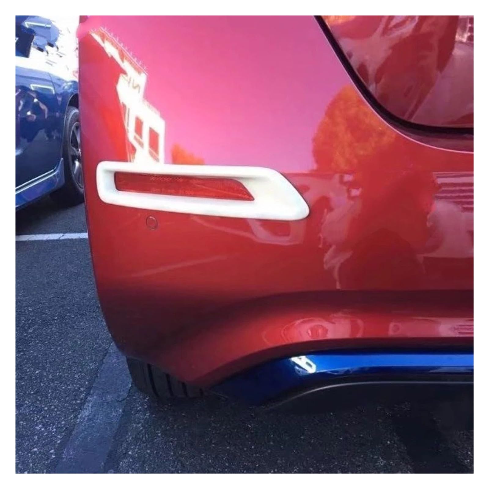 Car Rear Bumper Fog Light Lamp Cover Trim, Fit For Nissan, Leaf 2017-2019 Chrome Tail Foglight Bezel Molding Trims Accessories Osłona tylnego światła