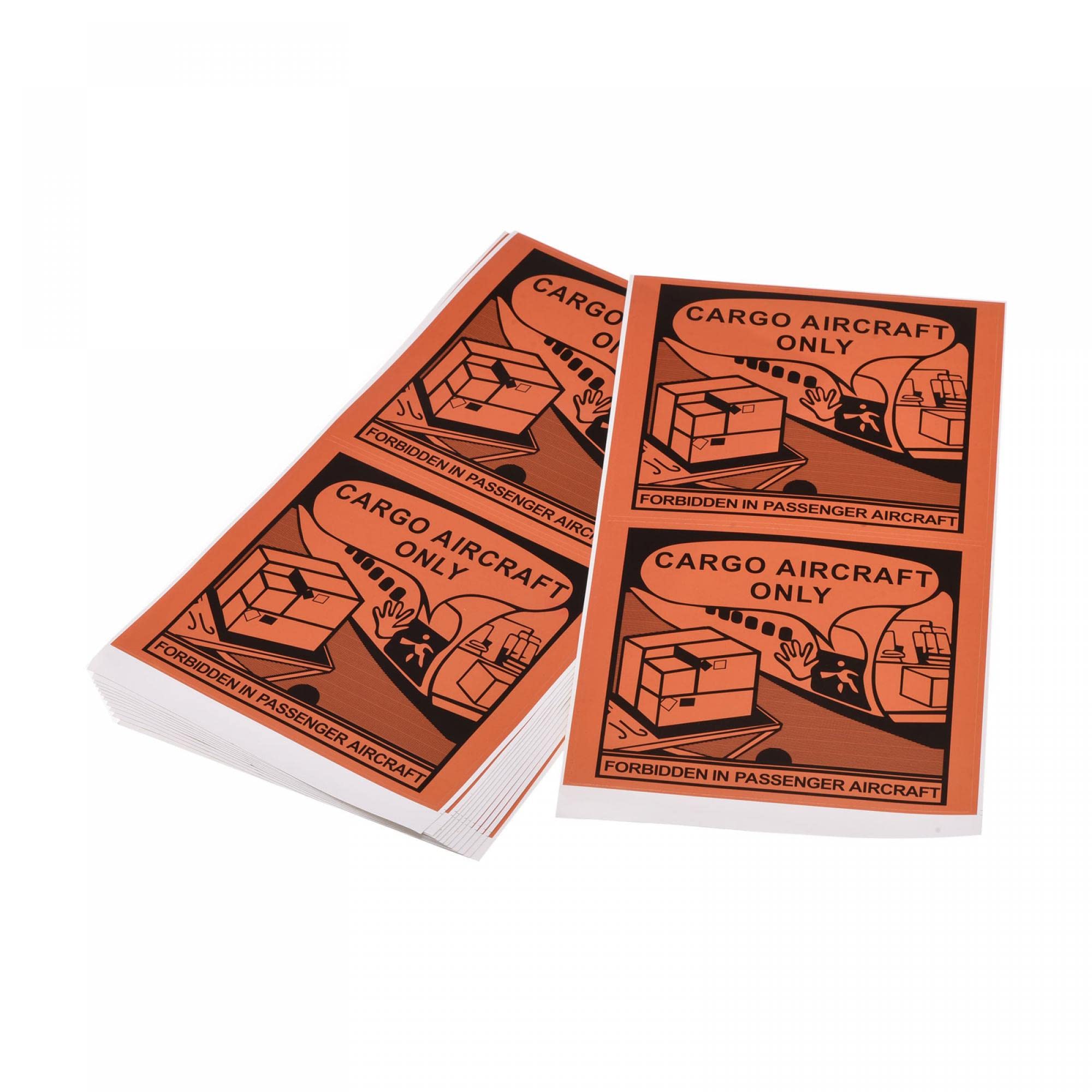 sourcing map Cargo Aircraft Only Label Peel Off Paper Adhesive Shipping Label 4.68 x 4.29 Inch Pack of 50