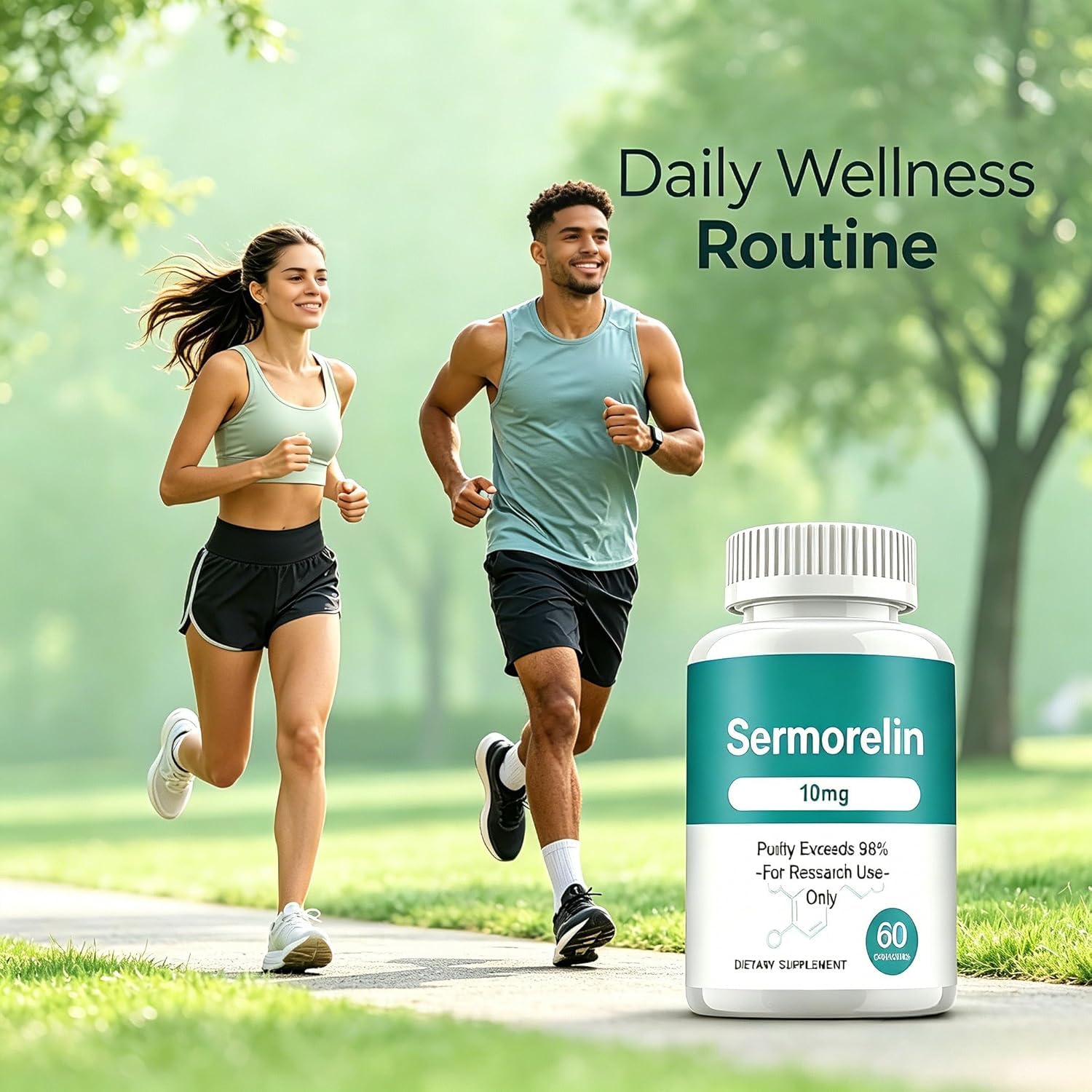 High Purity Sermorelin , 10MG, 98% Purity - 60 ct