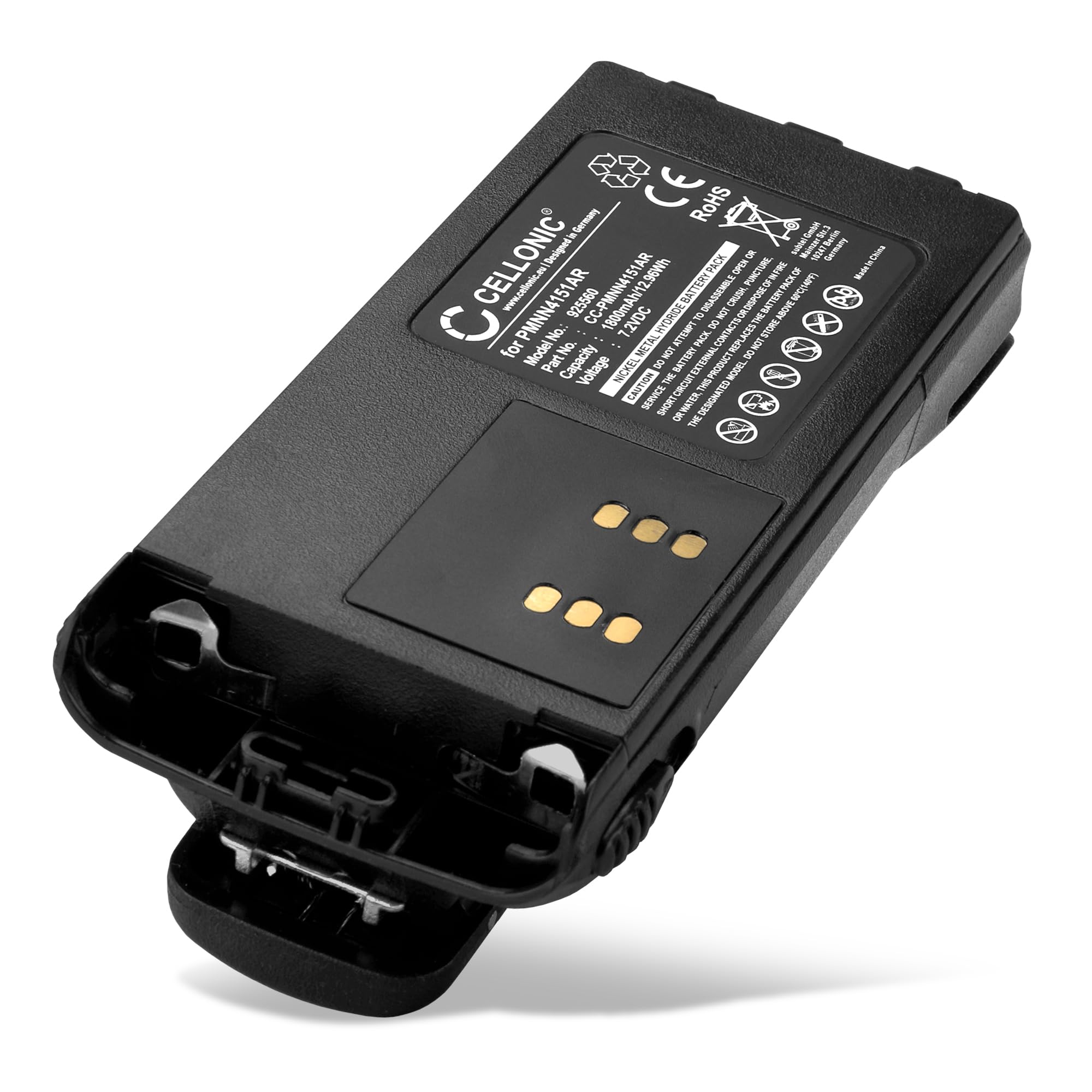 CELLONIC 1x Batteria per Dispositivo radio Compatibile con Motorola GP340, GP380, GP360, PMNN4151AR – (1800mAh, 7.2V)