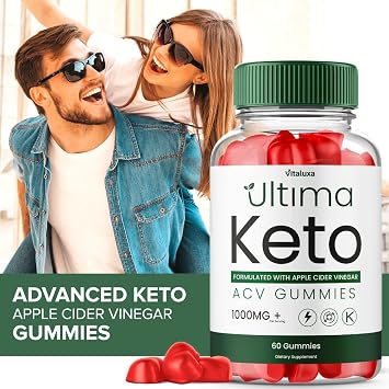 Ultima Keto ACV Gummies - Ultimate Keto Plus ACV Apple Cider Vinegar 525 MG Per Gummy, Ultimaketo+ACV Supplement All Natural Premium Ingredient Advanced Formula (60 Gummies)