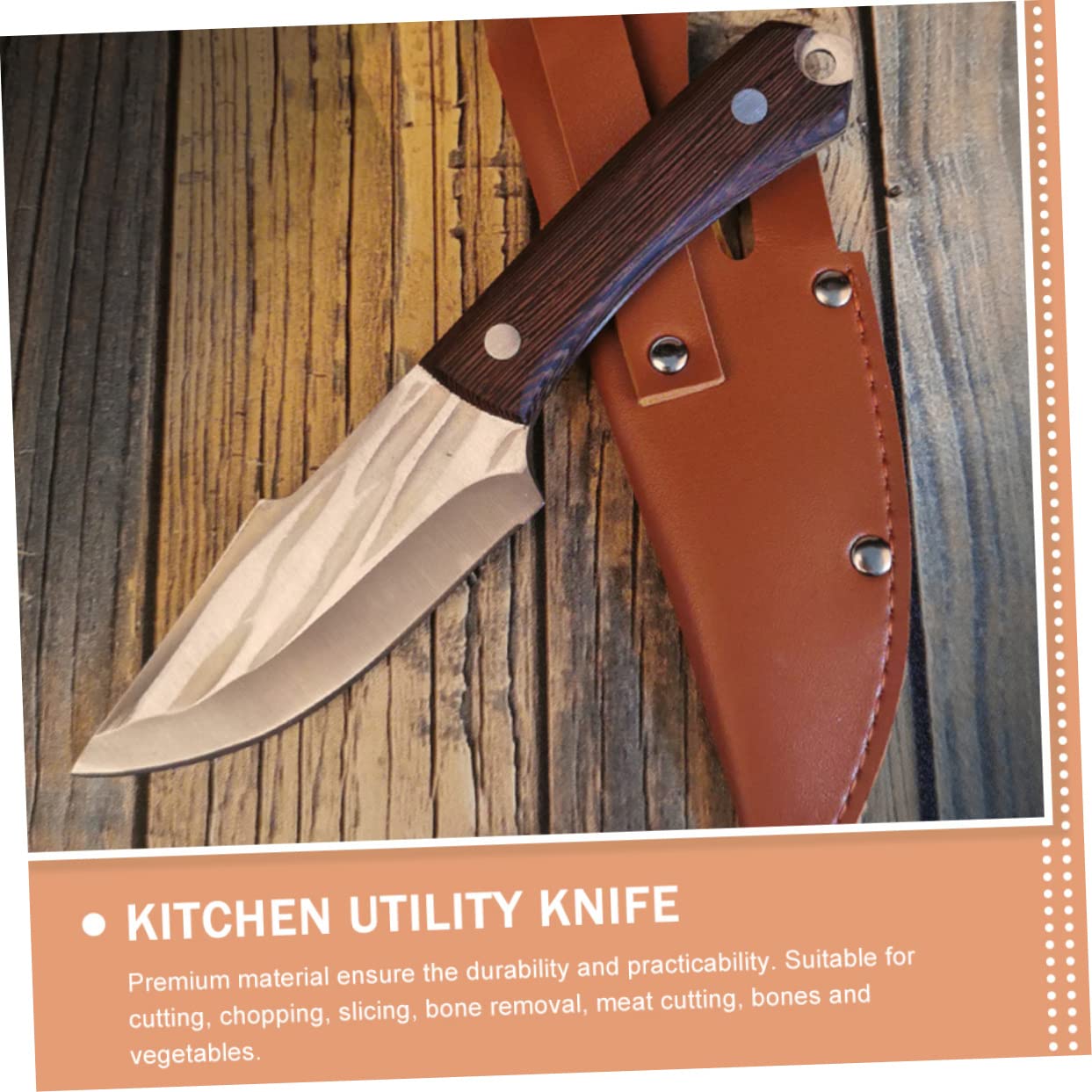 MUCKLILY Cleaver Portable Meat Cutter for Cooking Barbecue and Camping Kitchen Gadget with present for Friends and Outdoor Enthusiasts