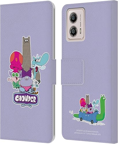 Head Case Designs Officially Licensed Chowder Animated Series Character Art Graphics Leather Book Wallet Case Cover Compatible with Motorola Moto