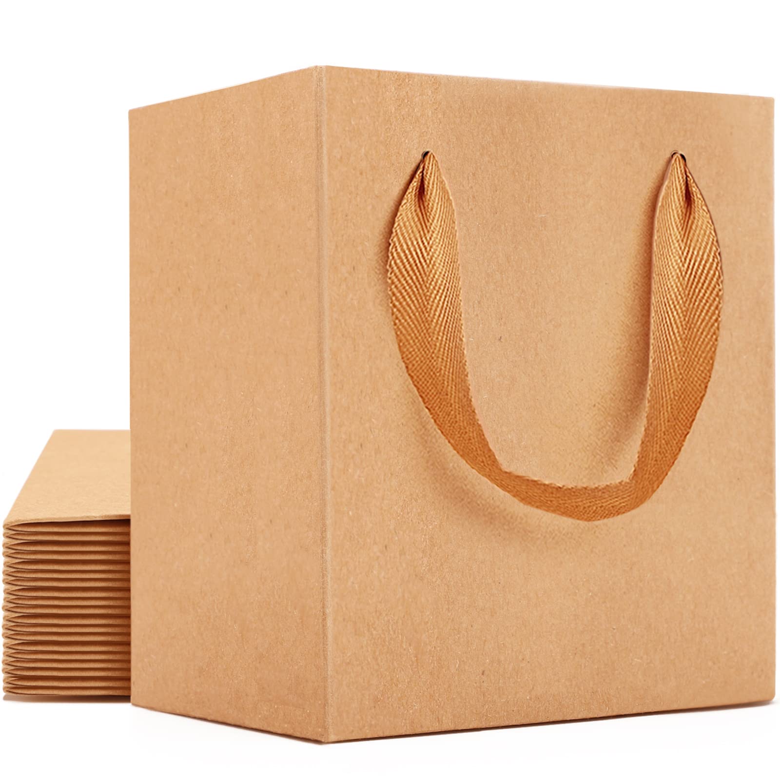 Amazon.com: Eusoar Tiny Gift Wrap Bags In Bulk, 20 Pack 4X2.75x4.5 Inches  Kraft Paper Bags With Handles, Heavy Duty Totes For Wedding, Grocery,  Boutique, Retail, Business, Party Favors, Baby Showers, Birthdays :