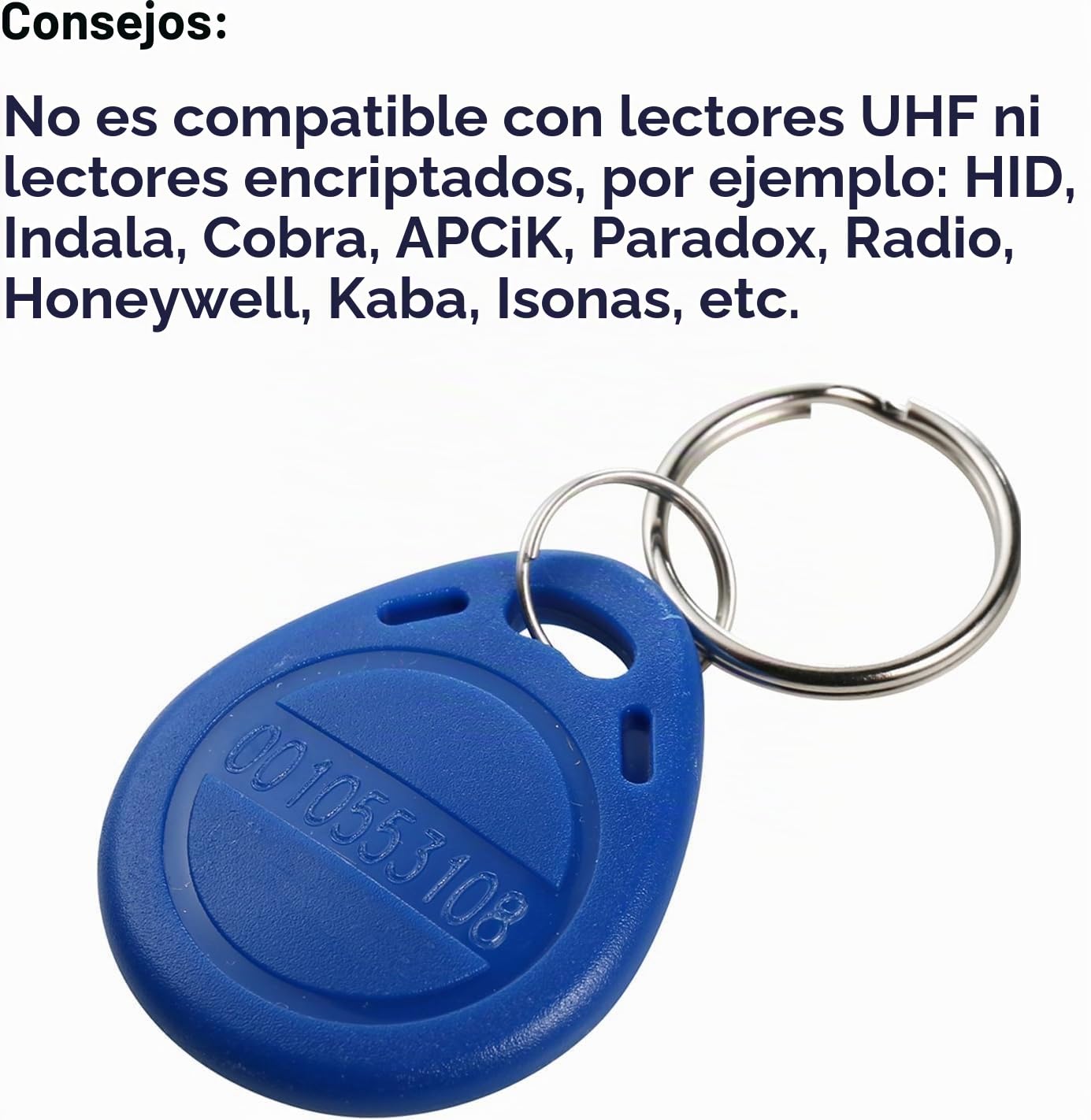 UHPPOTE Proximity 125KHz RFID EM-ID Card Mando para Control de Acceso de Puerta (Solo Lectura, Color Azul, Paquete de 100)