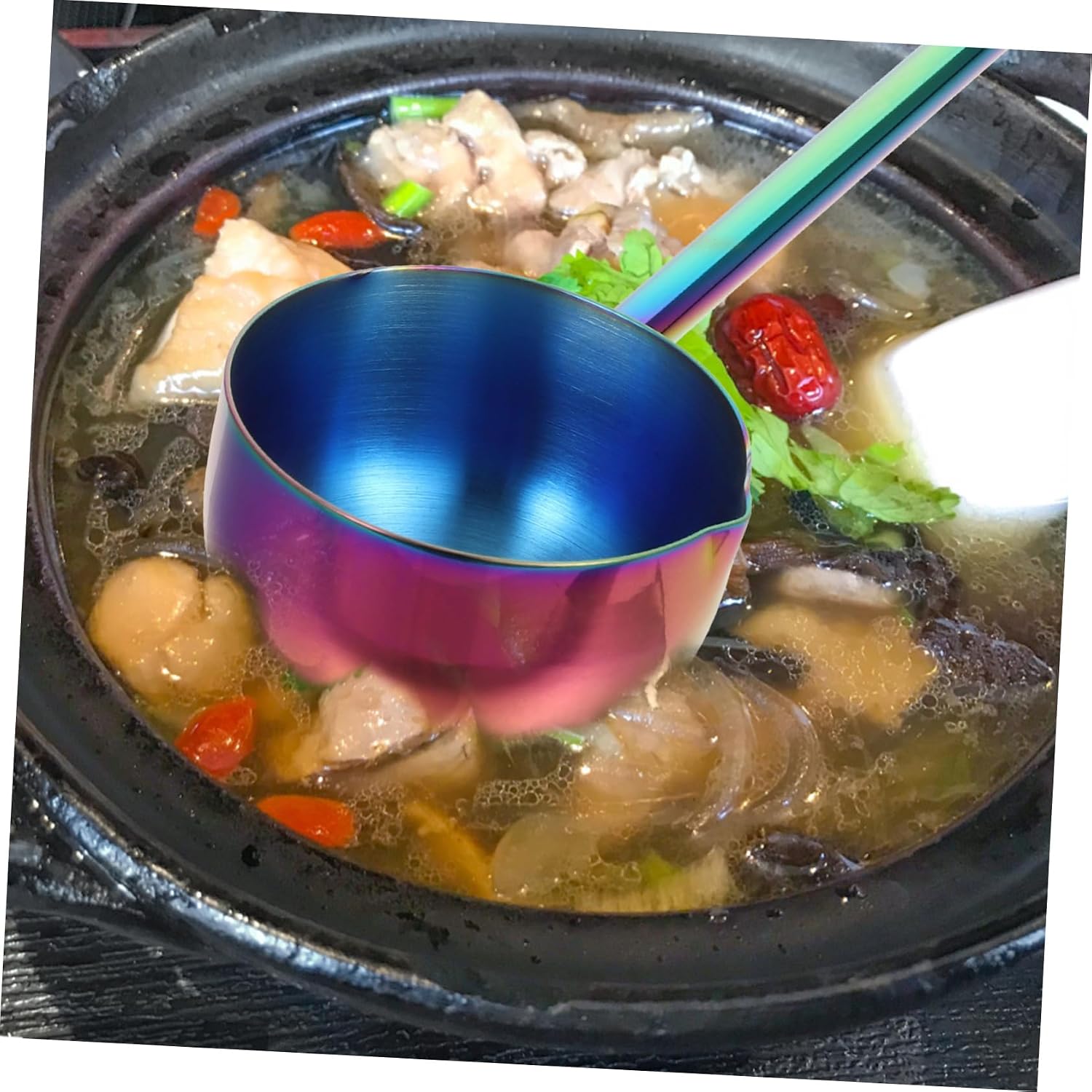 Stainless Steel Soup Ladle with Long Handle 75ml for Homes