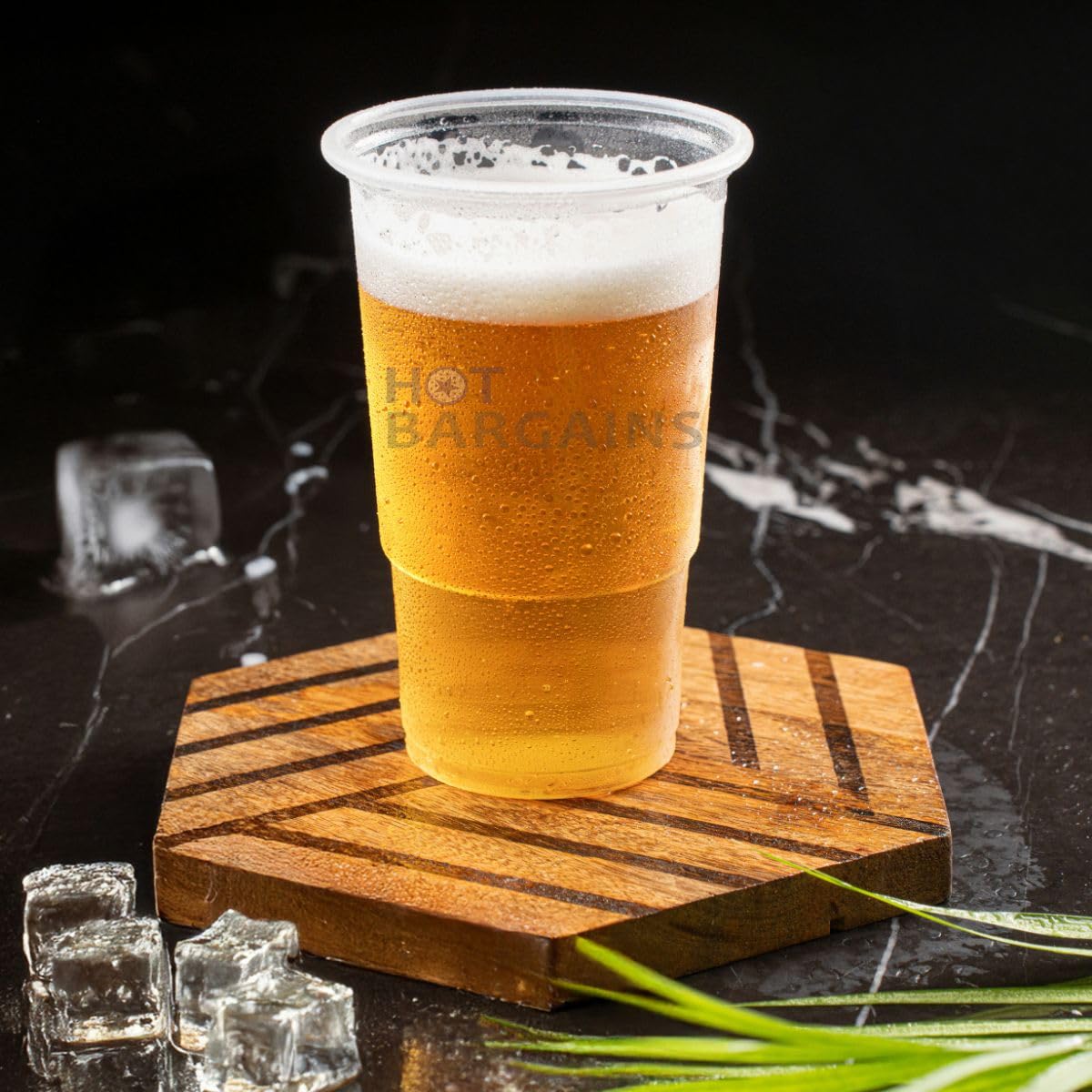 HOT BARGAINS 2000 x Reusable Plastic Beer Glasses, UKCA Marked, BPA-Free Food Grade PP, Clear Pint (20oz), Pack of 2000