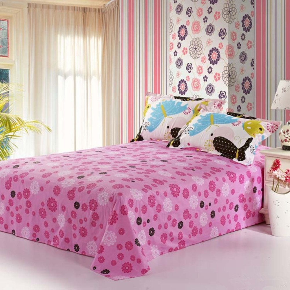 Une pièce de coton Dortoip drap plat respirant contre la chaleur nocturne 160x230cm