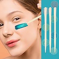 Vista 6 de JANYUN 200 varillas aplicadoras de cera para cejas, espátulas de cera de madera para cara y pequeños palos de depilación (sin asa)