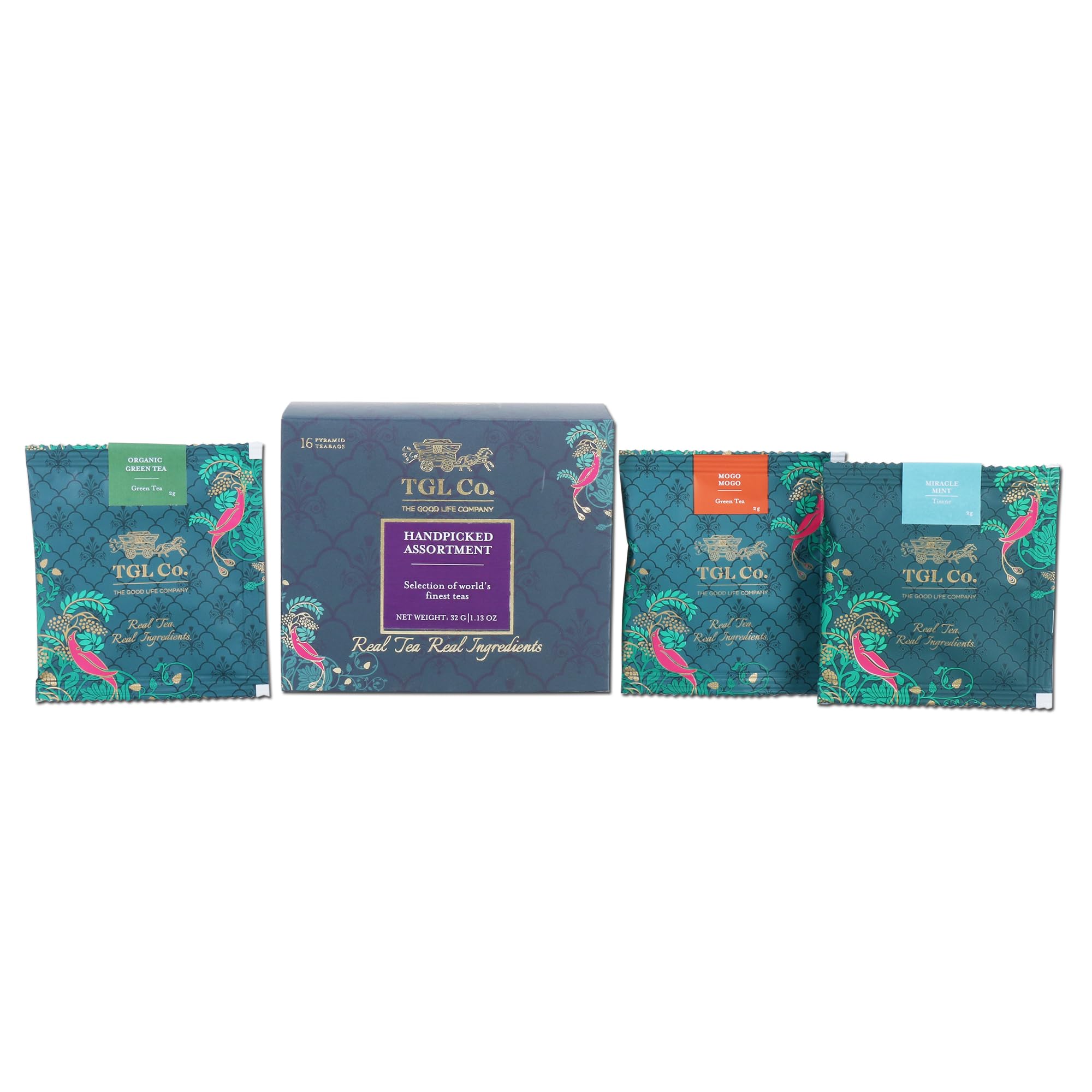 TGL Co. The Good Life Company Handpicked Assortment-Assorted Black Tea Collection (16 Tea Bags) Pack Of 2,170 Grams
