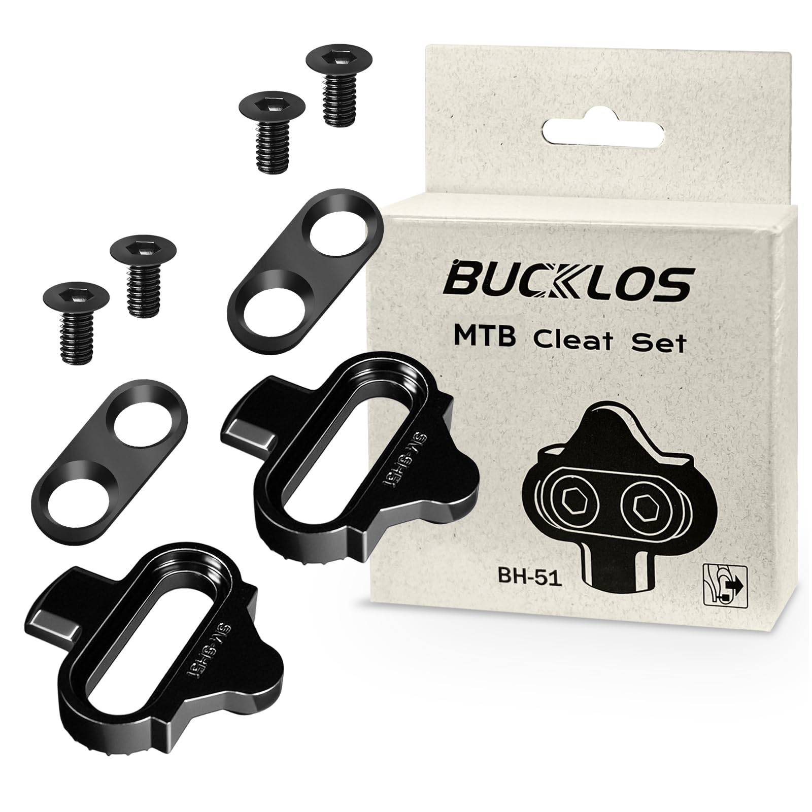 Bike Cleat for SPD Pedals Cleat Single Release Multi Release Cleats fit all MTB SPD pedals except PD M858 anti-slip Compatible with shimano Indoor Cycling Mountain Bike Pedals
