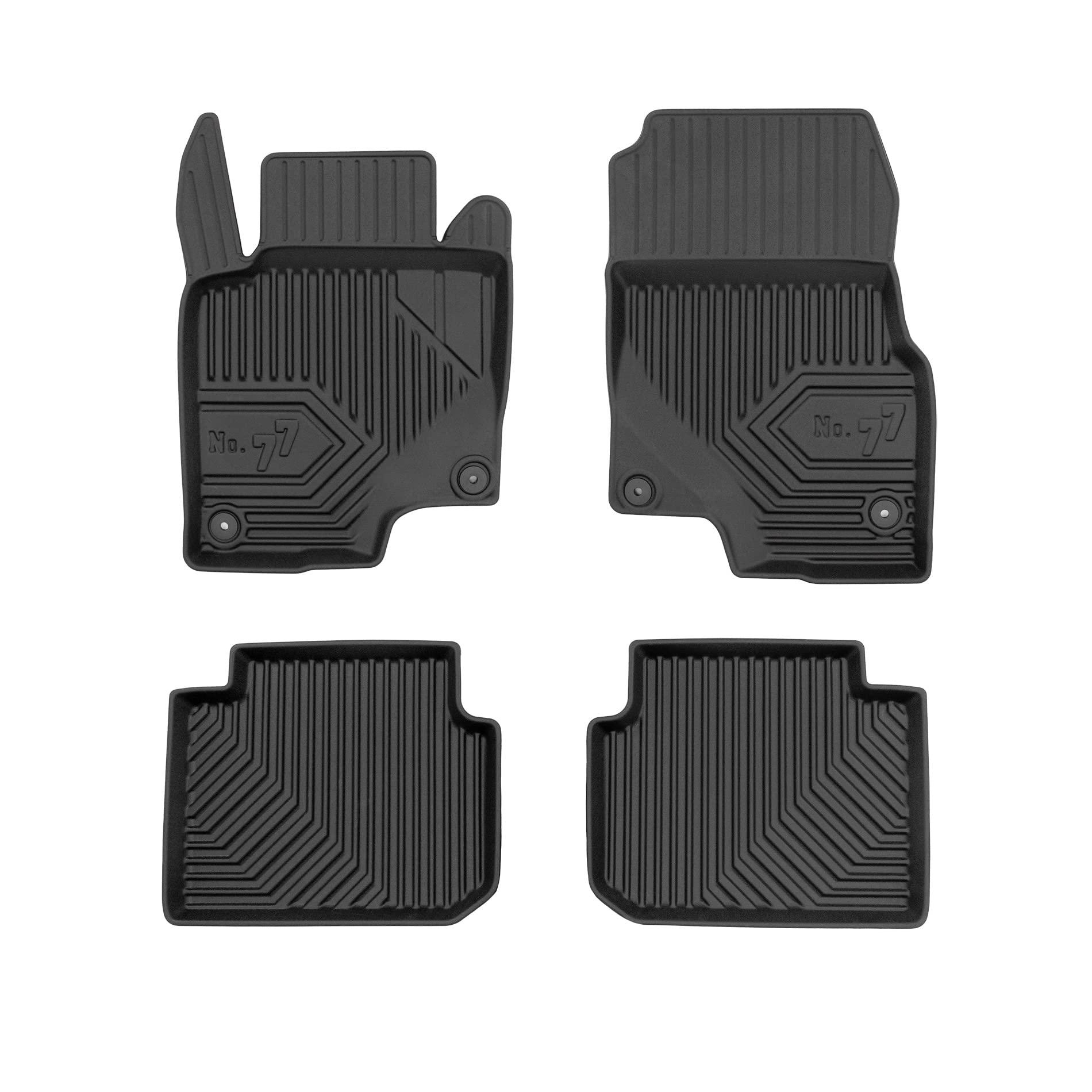 FROGUM No.77 Alfombrillas para Coche Alfombras para Smart Forfour I 2004-2006 | Borde Alto | para Todo el año | Tamaño