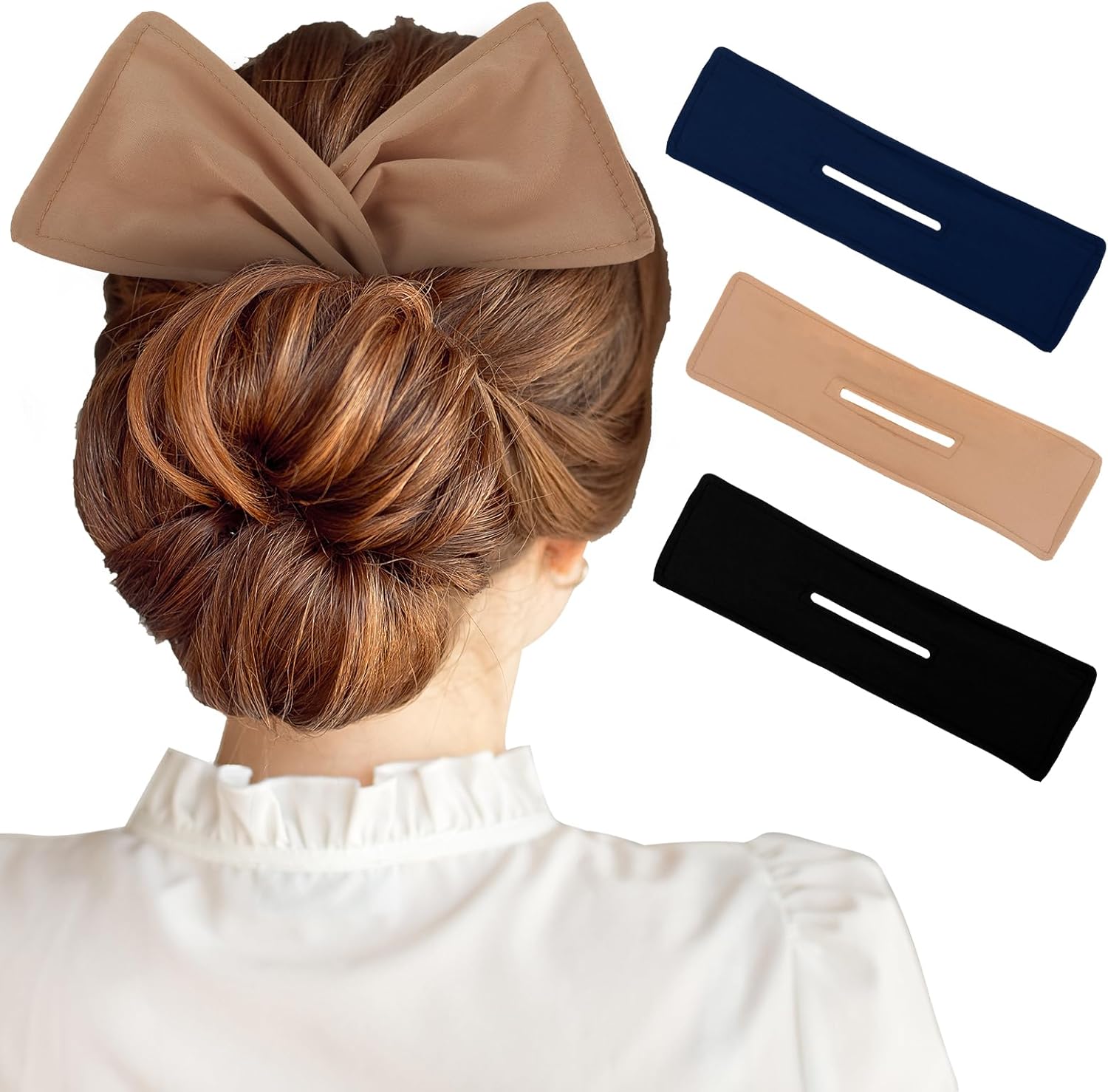 WLLHYF 3 Pieces Hair Bun Maker French Doughnut Hair Bun Lazy Hair