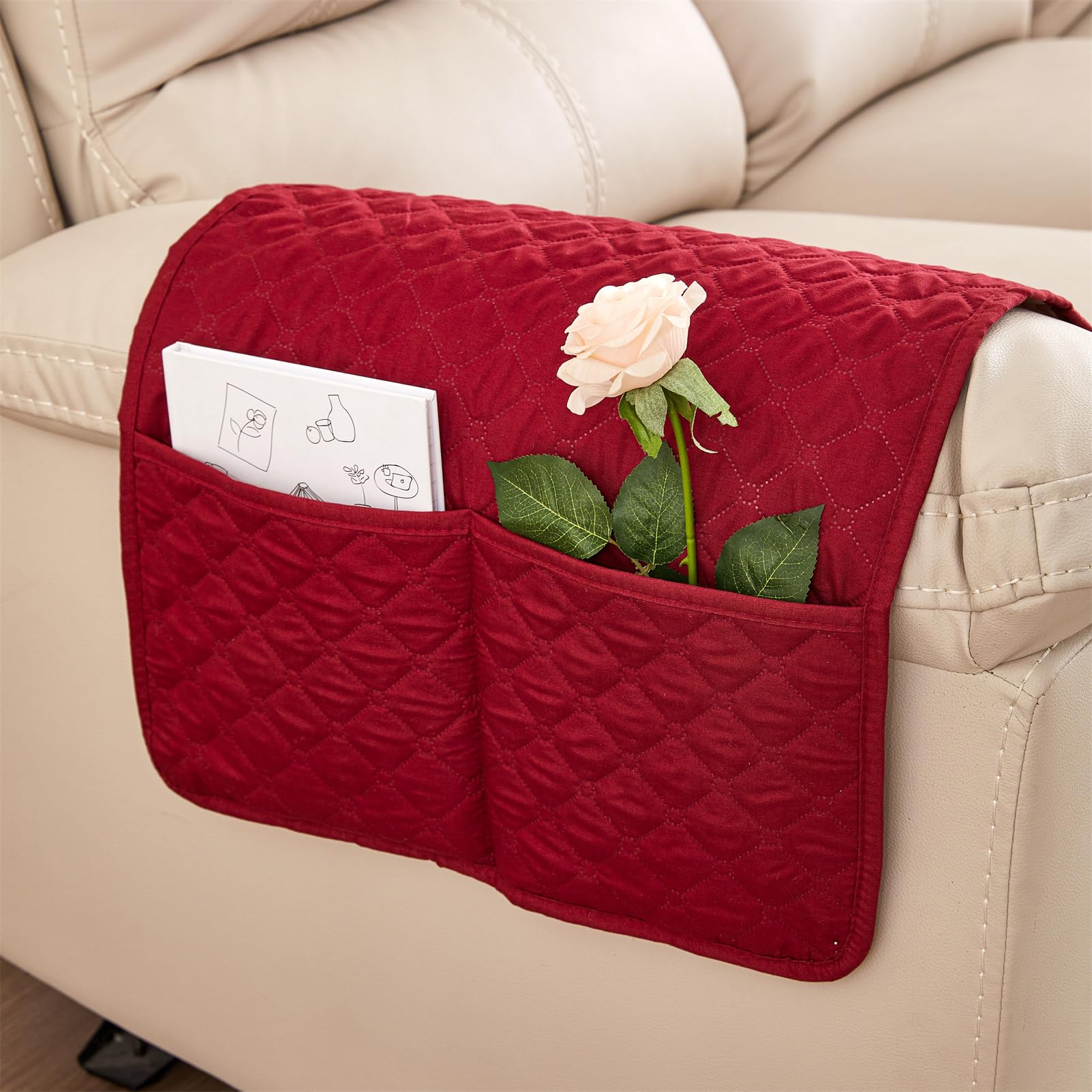 Copribraccioli Divano Bieyaet - Set 4 Pezzi In Microfibra Per Poltrone E Sedie