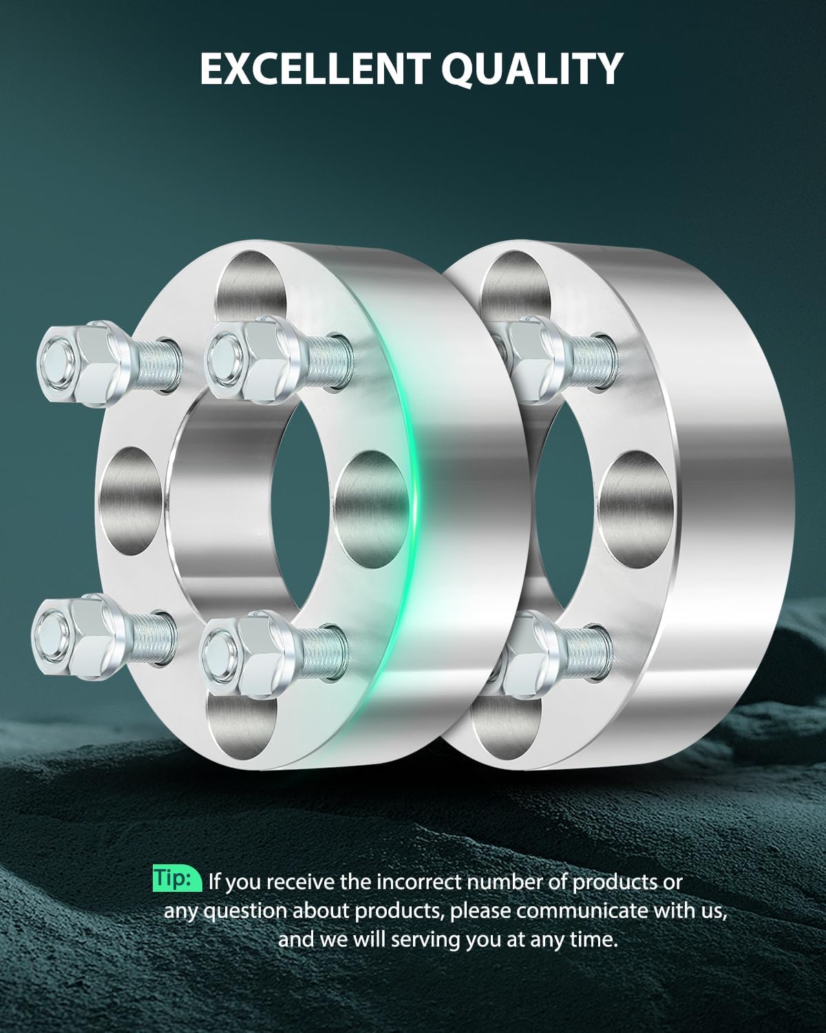 SCITOO 4PCS 4x101.6mm 1.5 inch Wheel Spacers Adapters 4x4 4 Lug 68.5mm 1/2" Studs fits for EZ GO EZGO Club Car for Golf Cart SmartPartsCo