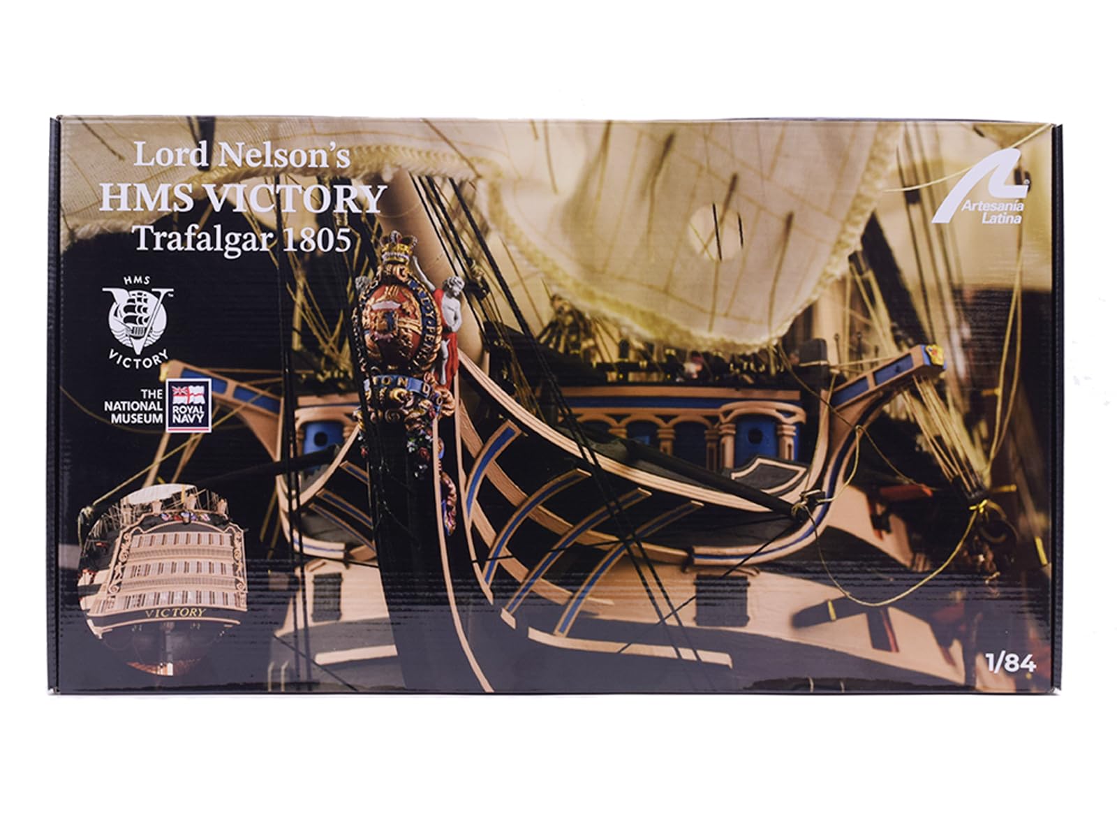 Artesanía Latina - Holzmodellschiff – Englisches Linienschiff, Lord Nelson’s HMS Victory, Trafalgar 1805 - Modell 22900-N, Maßtab 1:84 - Expertenniveau Modellbausatz zum Zusammenbauen