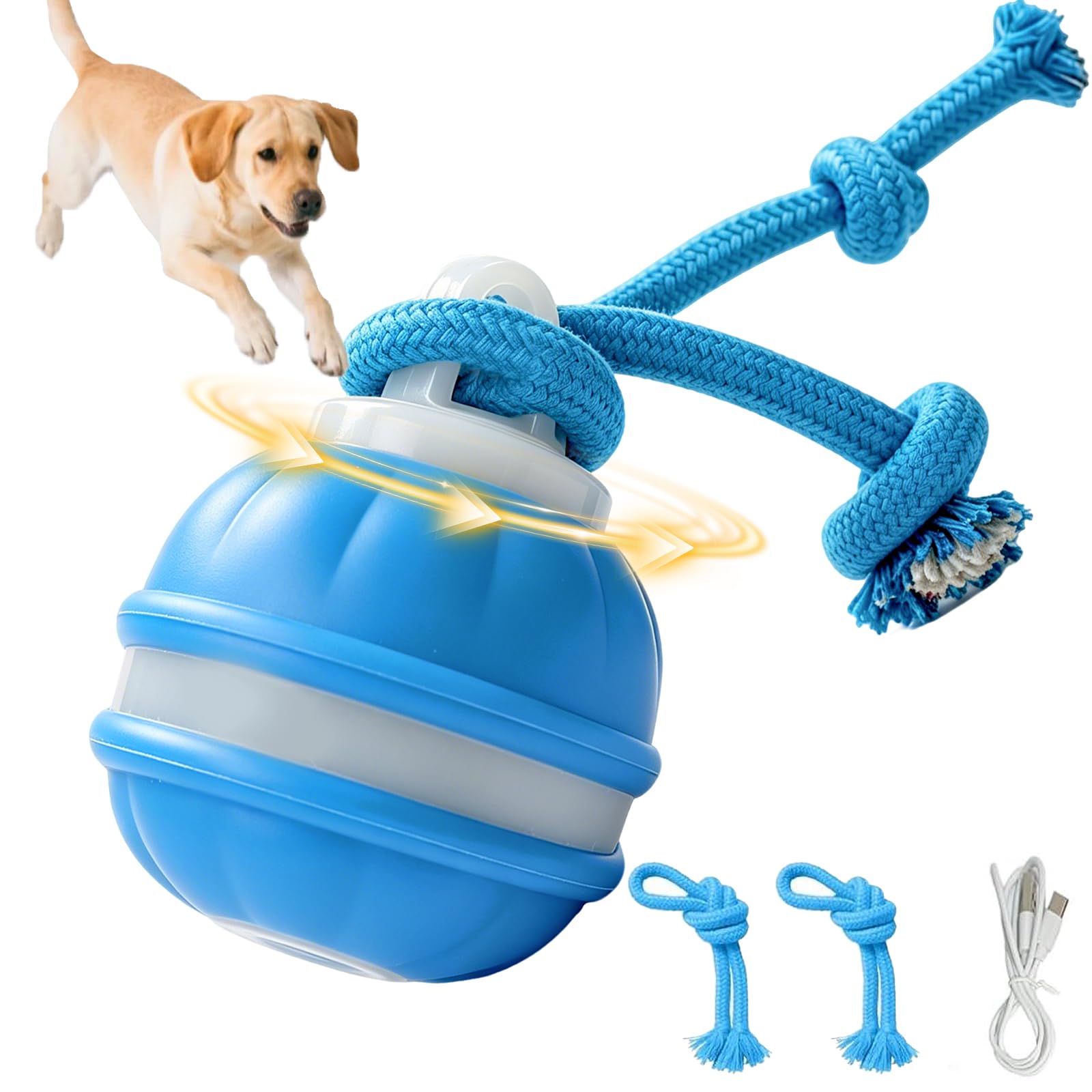 Photo 1 of Dog Toys, Interactive Dog Toys, Automatic Interactive Dog Ball, 3 Modes Motion Activated Dog Balls for Medium Large Dogs, Type-C Rechargeable & Bite-Resistant, Keep Pets Busy for Small Large Breeds