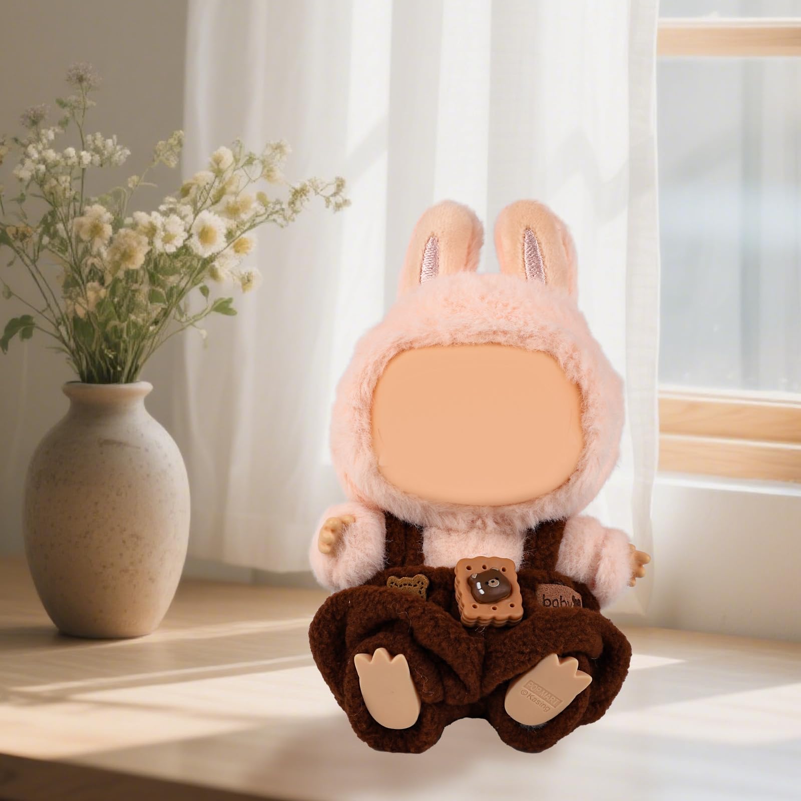 Clothes Accessories for Dolls, Brown Bear Overalls Cute Plush Doll Outfit Soft Outfit Accessories for Dolls Only Include Clothes - Image 7