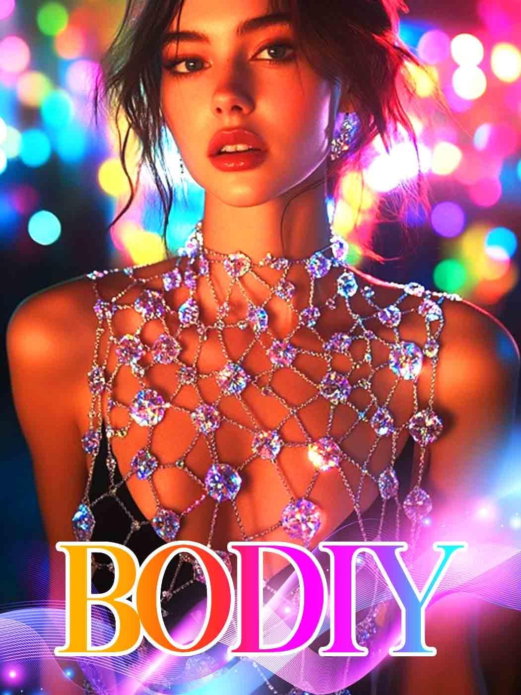 BODIY Light Up Crystal Bra Chain top LED Rhinestones chest chain Sparkly Body Jewelry for Women