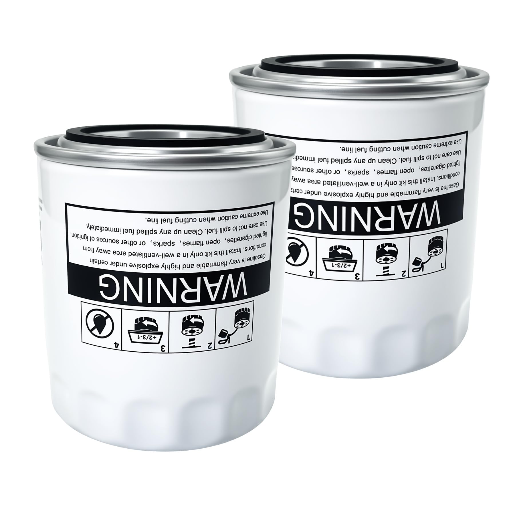 Kvjicdo 7-0860 Fuel Water Separator Filter Fit For Marpca Marnie Boat 2/4 Stroke Engines Universal 11/16-16 Threads E10 and E85 fuels (White-2)