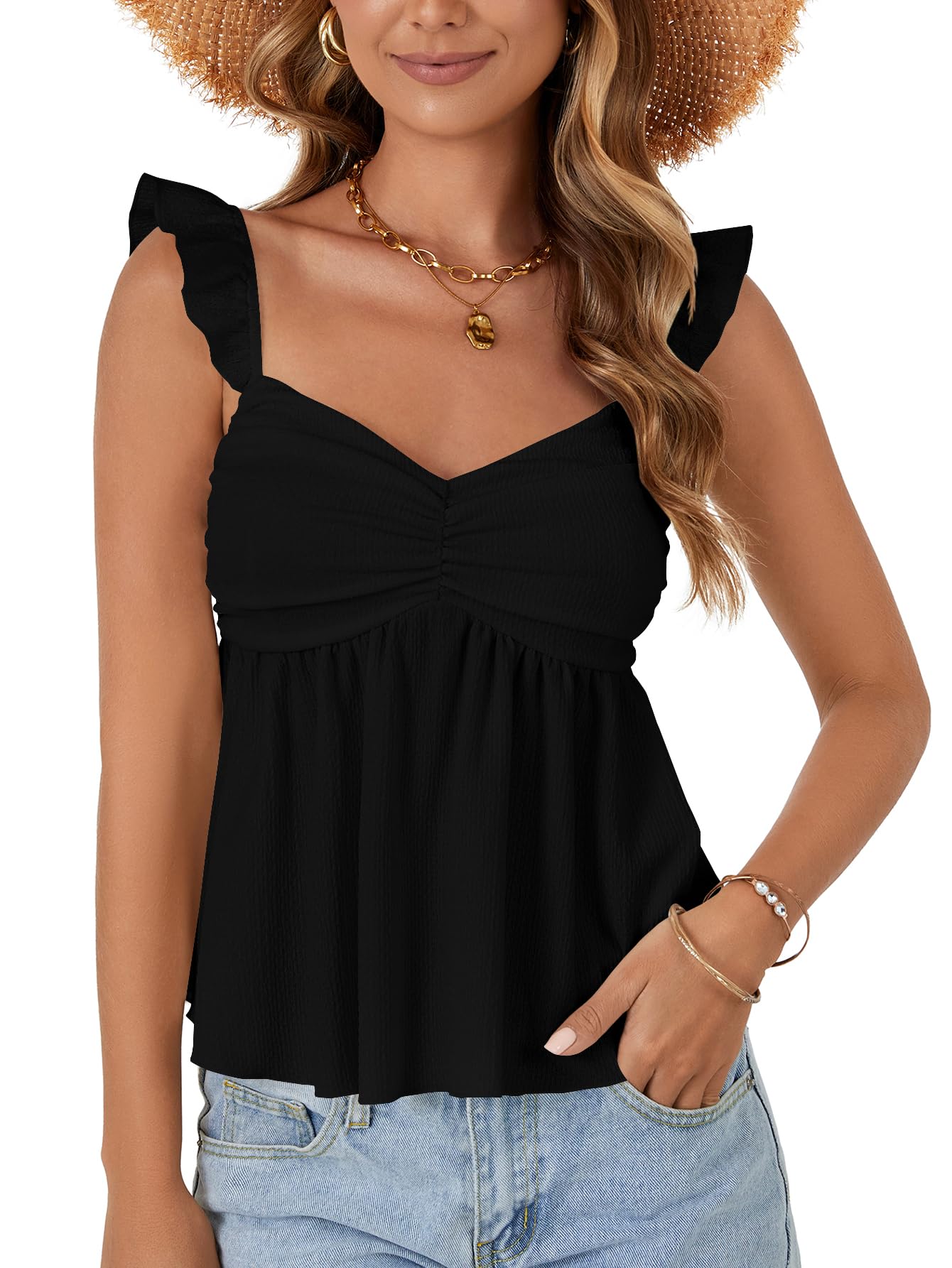 LYANER Women's Sleeveless Casual Tank Tops