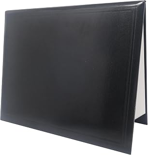 GraduationMall 12"x15" Smooth Padded Diploma Cover Certificate Holder Black