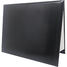 GraduationMall 12"x15" Smooth Padded Diploma Cover Certificate Holder Black