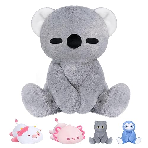 Mewaii Weighted Stuffed Animals, 4.0 Lbs Customizable Koala Plush for Stress Relief, Ideal Gifts for Adults, Kids