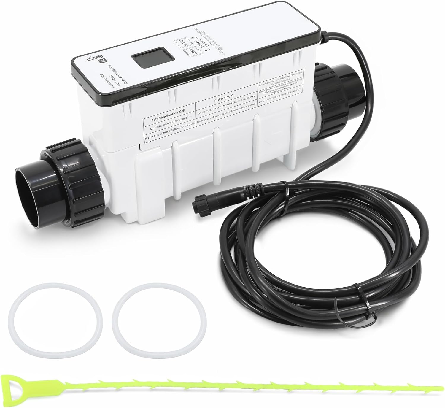 IC40 Salt Cell Saltwater Chlorine Generator,Replacement Cell Fit for Pentair IntelliChlor IC40,EC-520555 520555 Power Center,Salt Chlorinator System for Inground Pools up to 40,000 Gallons