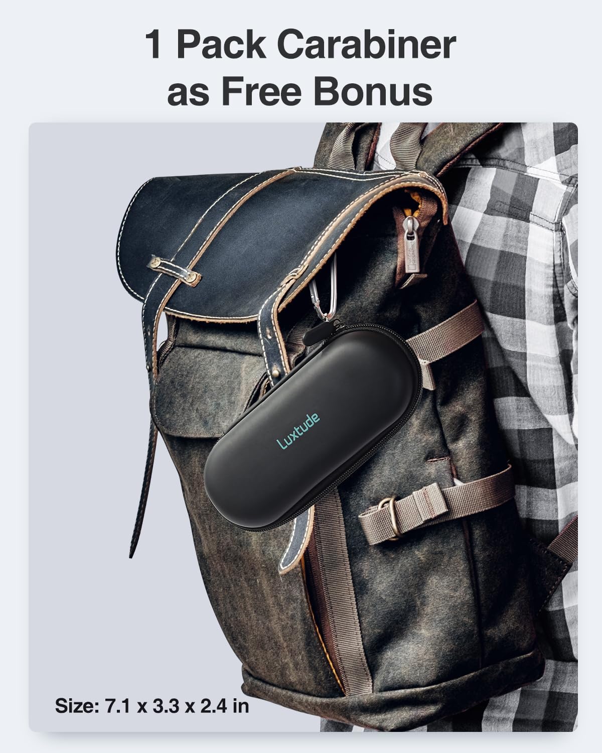 Luxtude Double Glasses Case Hard Shell, Double Eyeglass Case Dual Sunglasses Cases, Travel Sunglasses Organizer for Women Men - Image 6