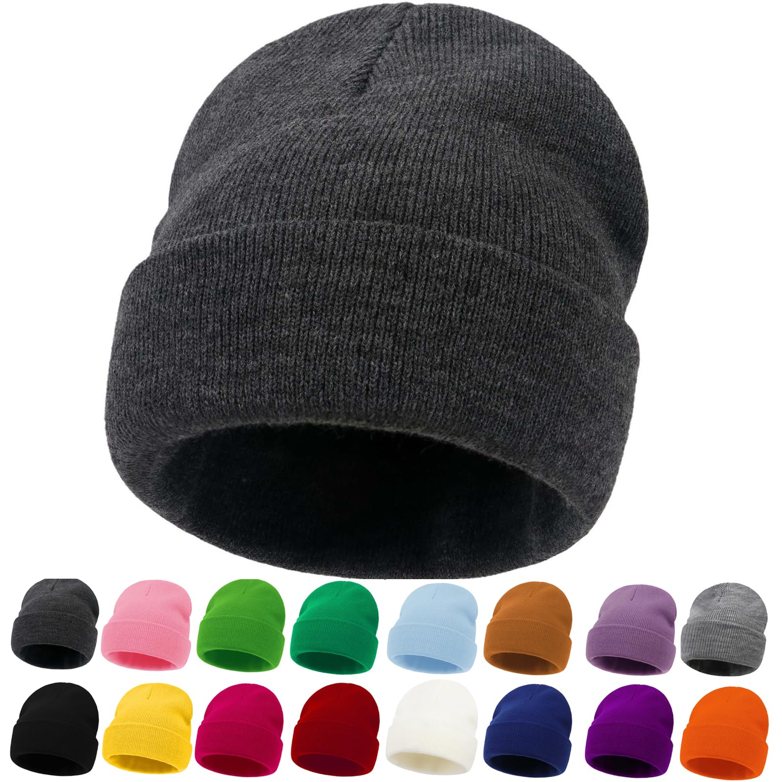Kids Beanie Boys Girls Winter Hats Children Cuffed Knit Warm Skull Caps